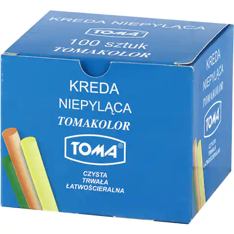 ⁨Kreda szkolna kolor 100szt. 80201 TOMA⁩ w sklepie Wasserman.eu