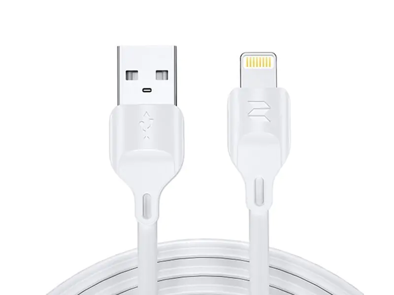 ⁨1m Rock Space Z12 cable for iPhone iPad iPod 2A white⁩ at Wasserman.eu