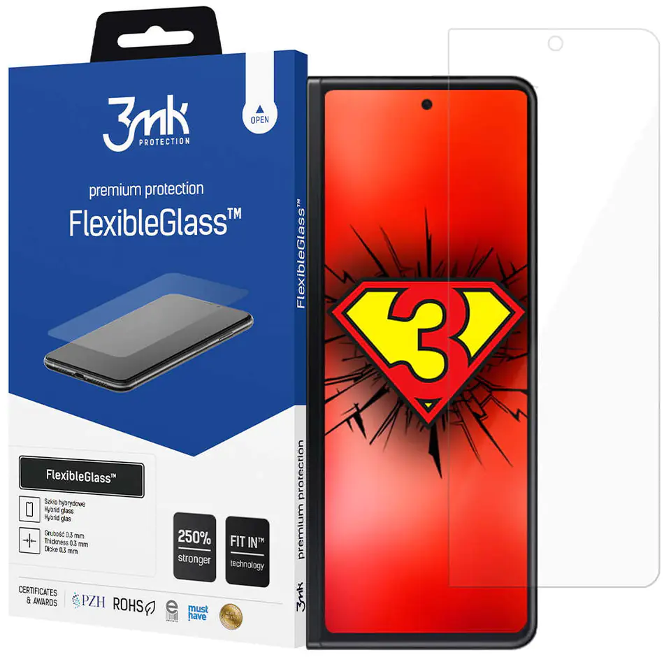 ⁨3mk Szkło hybrydowe ochronne Flexible Glass 7H do Samsung Galaxy Z Fold 3 5G⁩ w sklepie Wasserman.eu