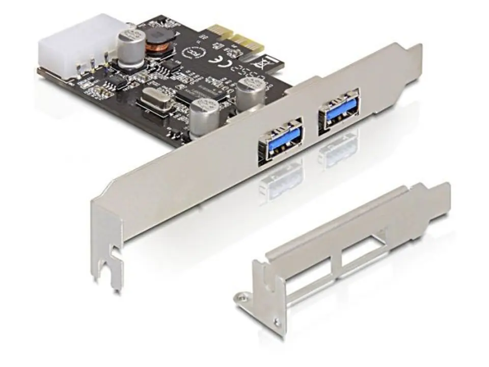 ⁨DeLOCK 2x USB 3.0 PCI Express card interface cards/adapter Internal USB 3.2 Gen 1 (3.1 Gen 1)⁩ at Wasserman.eu