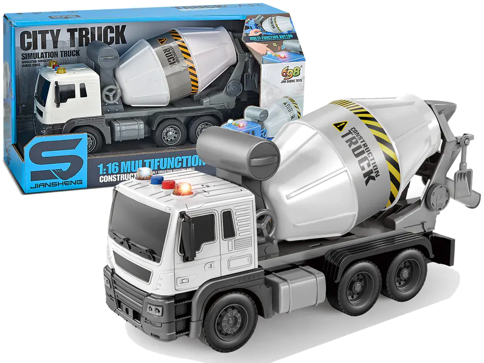 ⁨Concrete mixer blue rotating pear Light sound 1:16⁩ at Wasserman.eu