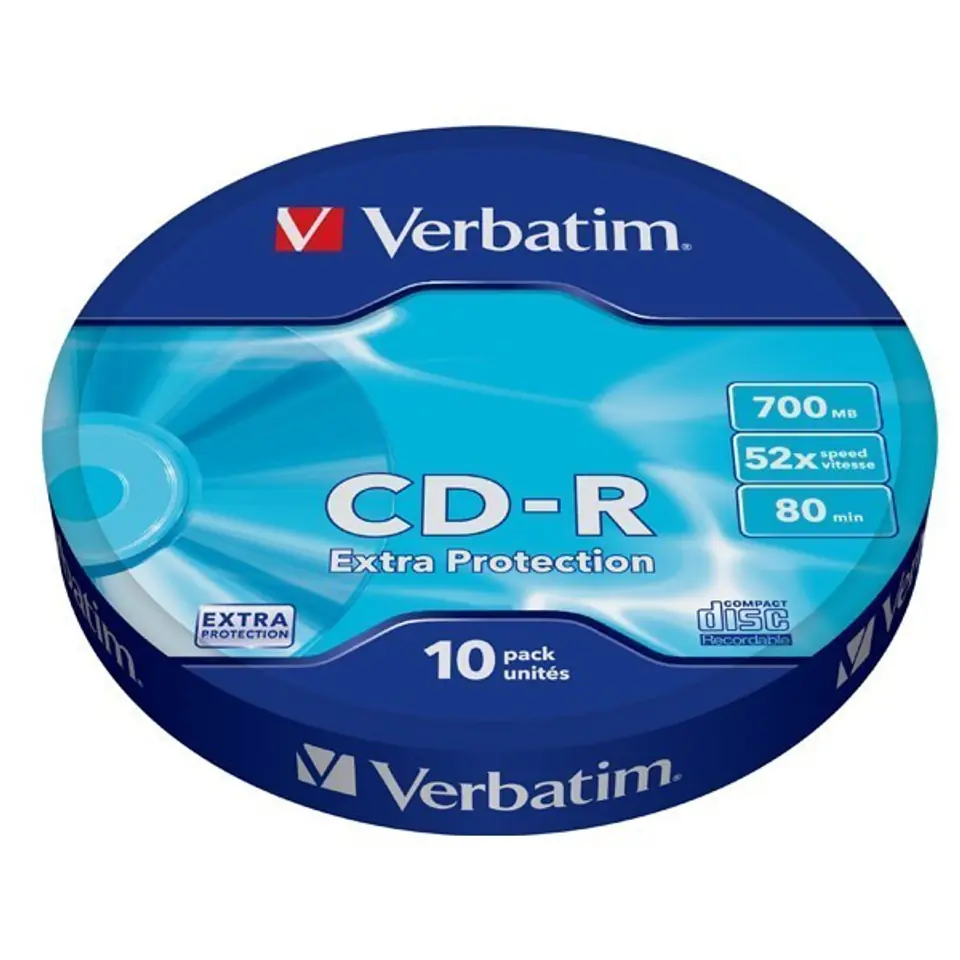 CD-R 52x 700MB 10P SP Extra Protection Wrap 43725 at Wasserman.eu