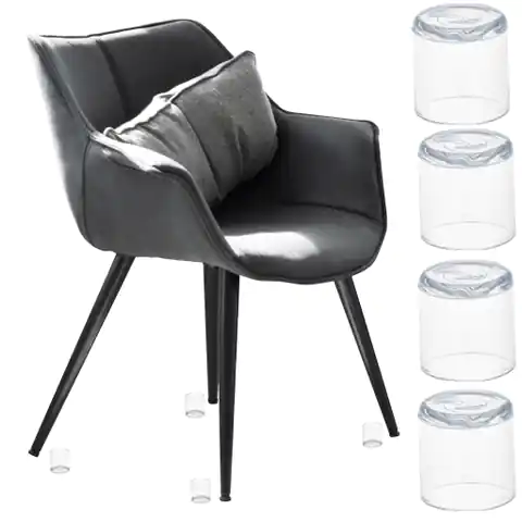 ⁨Furniture chair leg covers 19mm transparent⁩ at Wasserman.eu