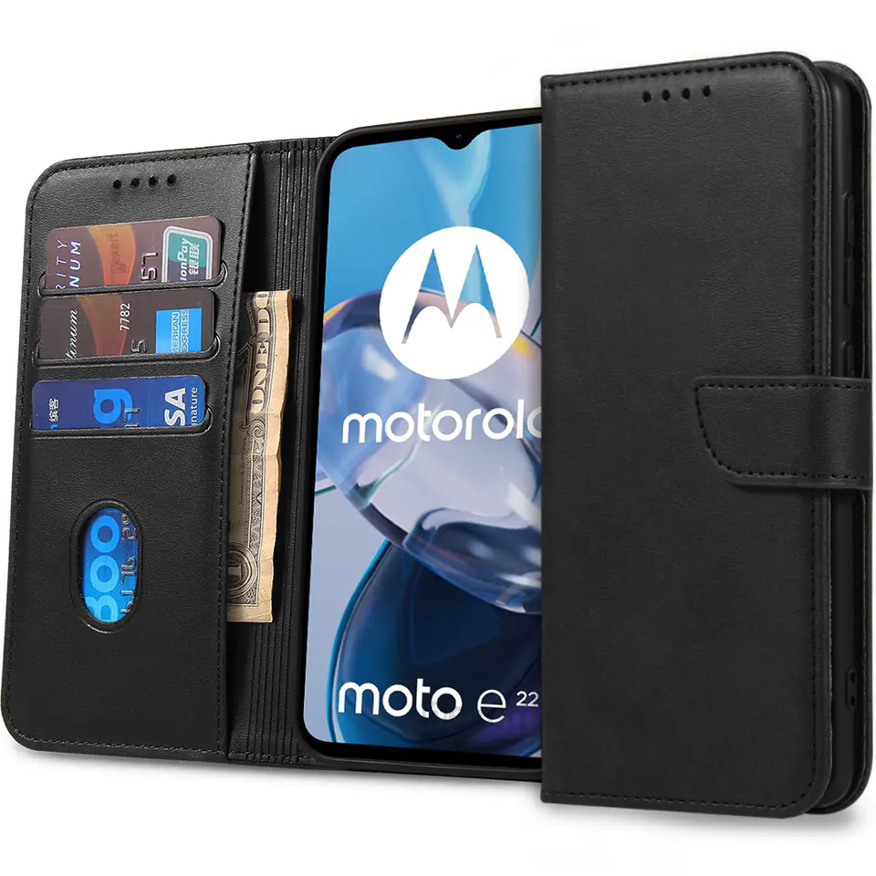 ⁨Etui MOTOROLA MOTO E22 / E22I Nexeri Wallet czarne⁩ w sklepie Wasserman.eu