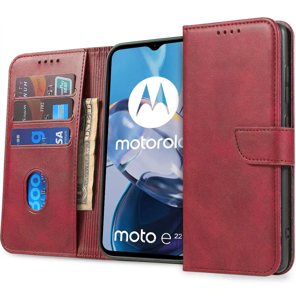 ⁨Etui MOTOROLA MOTO E22 / E22I Nexeri Wallet czerwone⁩ w sklepie Wasserman.eu