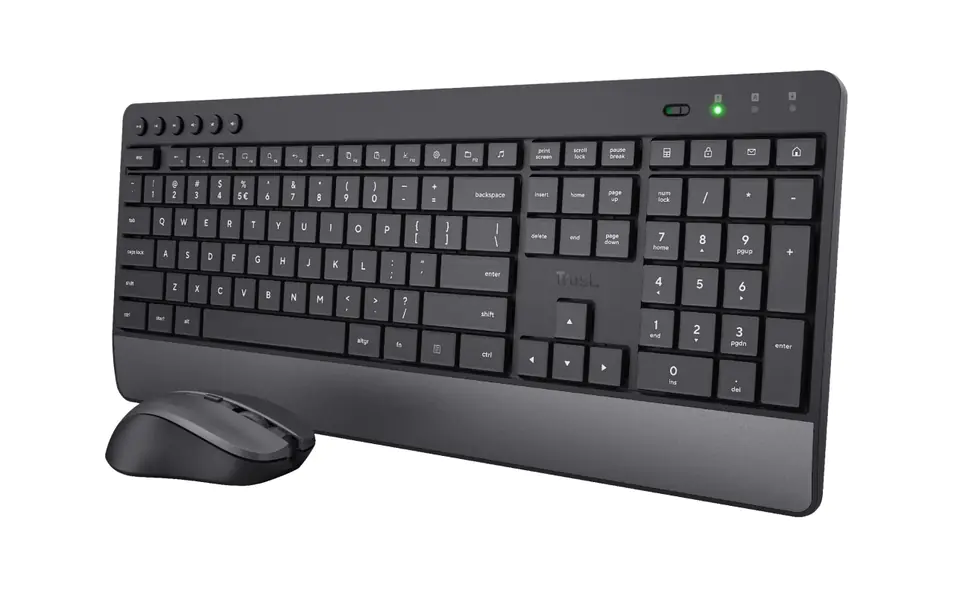 ⁨Klawiatura i mysz TRUST TREZO WIRELESS DESKSET ECO US⁩ w sklepie Wasserman.eu