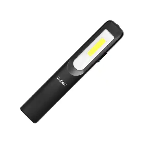 ⁨Workshop LED Flashlight 3W 200lm + 3W 150lm, 1200mah, 3 modes: 100%, 50%, front led, magnet, sling⁩ at Wasserman.eu