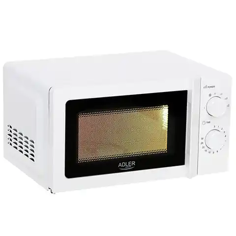 ⁨Adler Microwave Oven AD 6205 Free standing, 700 W, White, 5, Defrost, 20 L⁩ w sklepie Wasserman.eu
