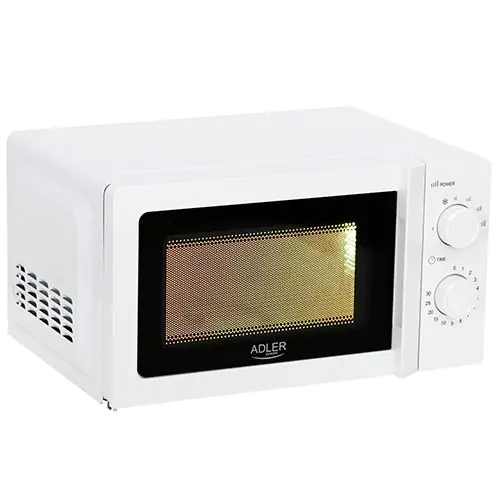 ⁨Adler Microwave Oven AD 6205 Free standing, 700 W, White, 5, Defrost, 20 L⁩ at Wasserman.eu