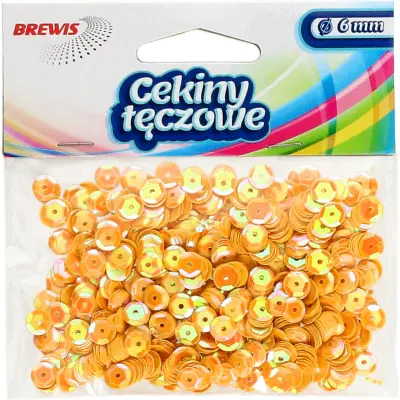 ⁨Rainbow sequins 6mm yellow 10g. T120 BREWIS⁩ at Wasserman.eu