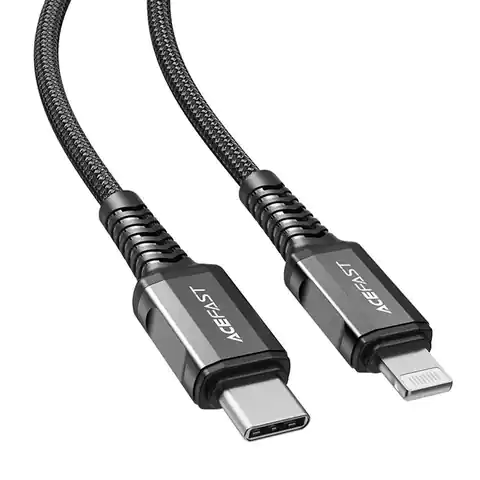 ⁨MFI USB-C Cable - Apple Lightning 3A 1.2m Fast Charging & Data Transfer Acefast Aluminum Alloy Charging Data Cable (C1-01) black⁩ at Wasserman.eu