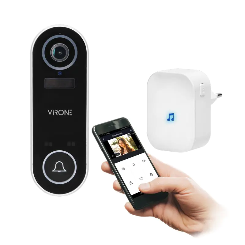 ⁨WIRELESS DOORBELL WITH WI-FI CAMERA: TUYA VIRONE VDB-1⁩ at Wasserman.eu