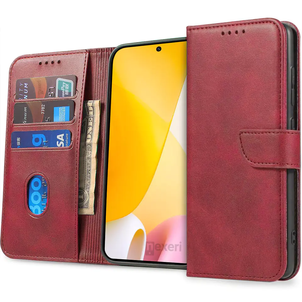 ⁨Case XIAOMI 12 LITE Nexeri Wallet red⁩ at Wasserman.eu