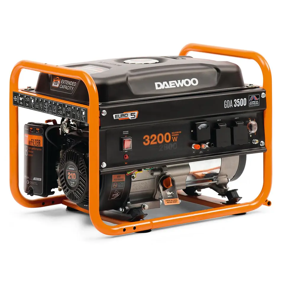 ⁨PETROL GENERATOR 3.2KW 230V/GDA 3500 DAEWOO⁩ w sklepie Wasserman.eu