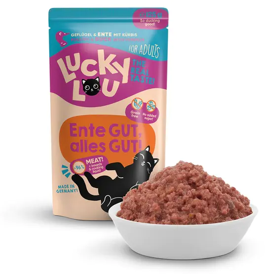 ⁨Lucky Lou Lifestage Adult Drób i kaczka saszetka 125g⁩ w sklepie Wasserman.eu