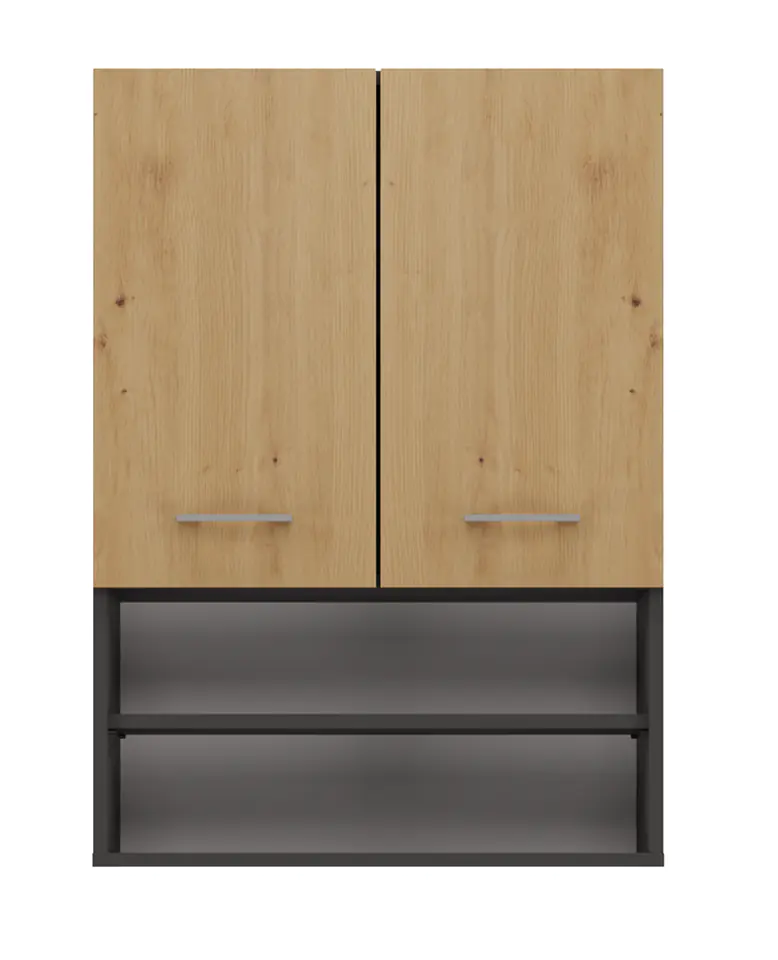 ⁨CABINET OVER THE WASHING MACHINE POLA MINI DK ANTHRACITE - ARTISAN OAK⁩ at Wasserman.eu