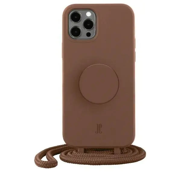 ⁨Case JE PopGrip iPhone 12 Pro Max 6,7" brown/brown sugar 30163 (Just Elegance)⁩ at Wasserman.eu