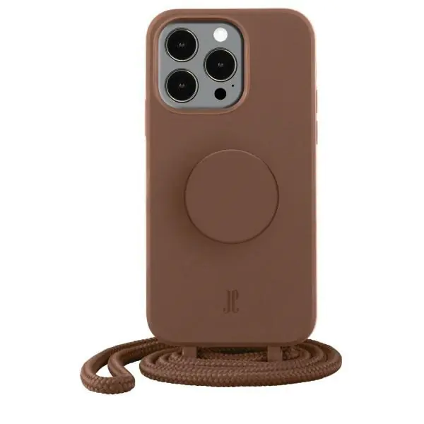 ⁨Etui JE PopGrip iPhone 14 Pro 6.1" brązowy/brown sugar 30147 AW/SS2 (Just Elegance)⁩ w sklepie Wasserman.eu