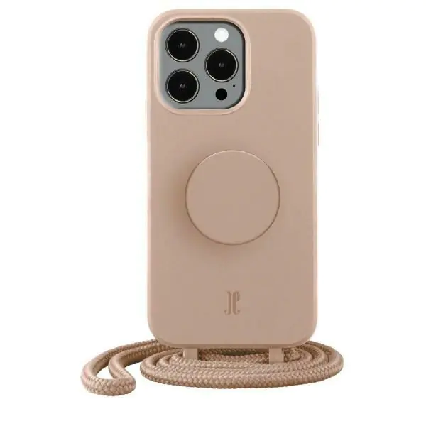 ⁨Etui JE PopGrip iPhone 14 Pro Max 6.7" beżowy/beige 30182 AW/SS23 (Just Elegance)⁩ w sklepie Wasserman.eu