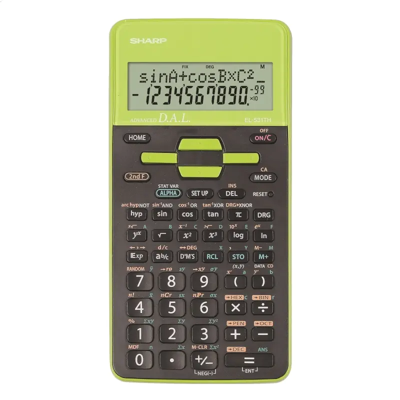 ⁨SHARP CALCULATOR SCIENTIFIC BOX GREEN  EL531THGR⁩ w sklepie Wasserman.eu