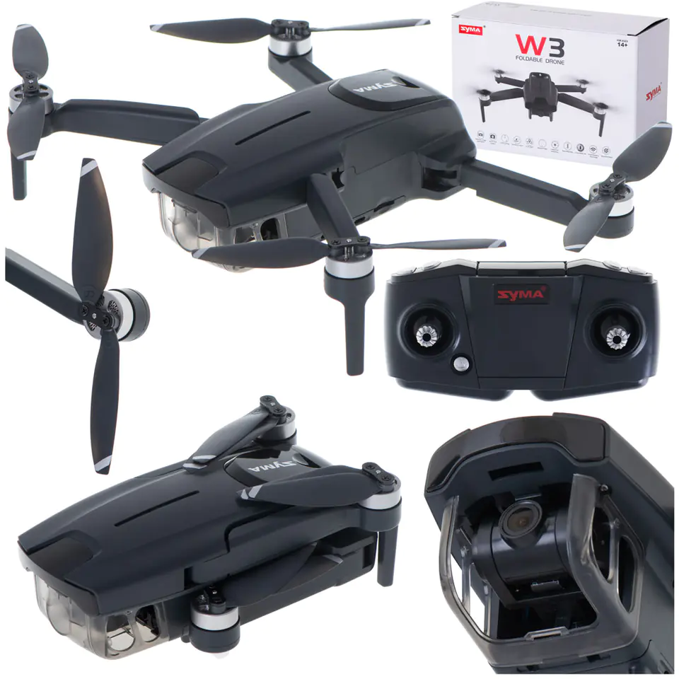 Dron z kamerą na pilota zdalnie sterowany RC Syma W3 2,4GHz 5G wifi kamera EIS 4K w sklepie Wasserman.eu