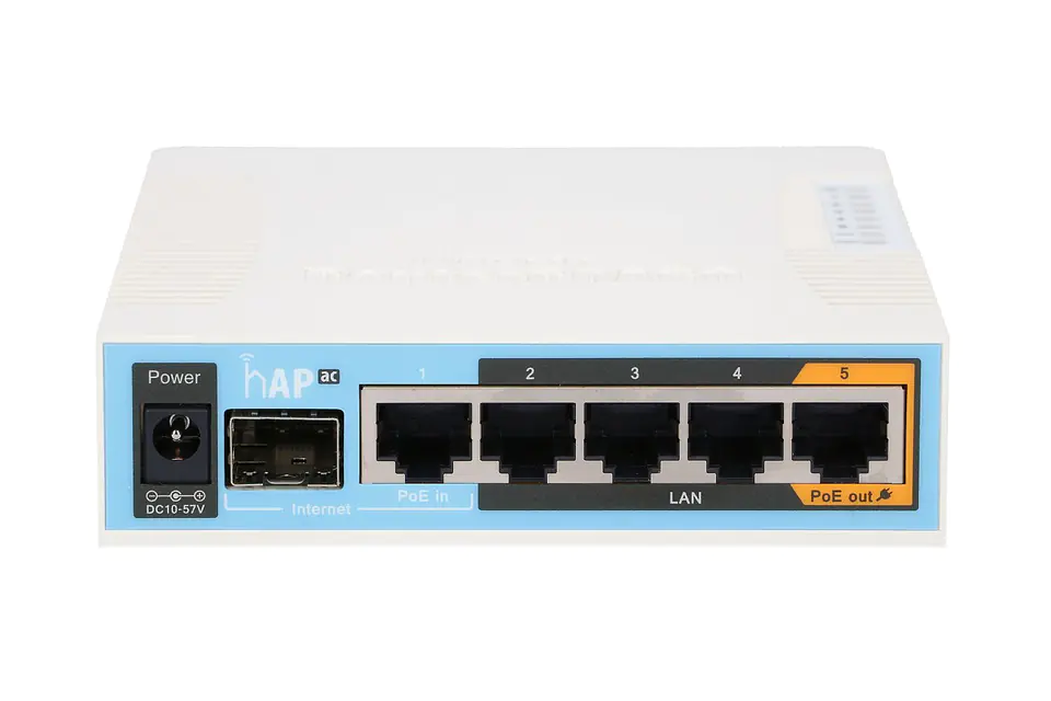 ⁨MIKROTIK HAP AC RB962UIGS-5HACT2HNT 720MHZ, 128MB, 5XGE, 1XSFP, 5GHZ, 2,4GHZ, L4⁩ w sklepie Wasserman.eu