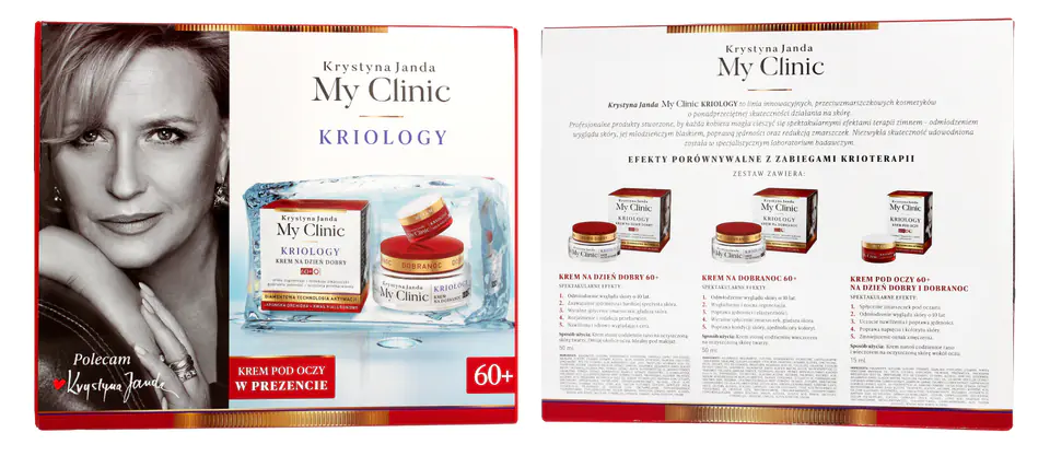 ⁨JANDA Zestaw prezentowy My Clinic Kriology 60+ (krem na dzień 50ml + krem na noc 50ml + krem pod oczy 15ml)⁩ w sklepie Wasserman.eu