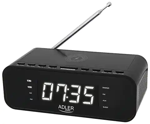 ⁨AD 1192B Clock radio with wireless charger and fm⁩ at Wasserman.eu