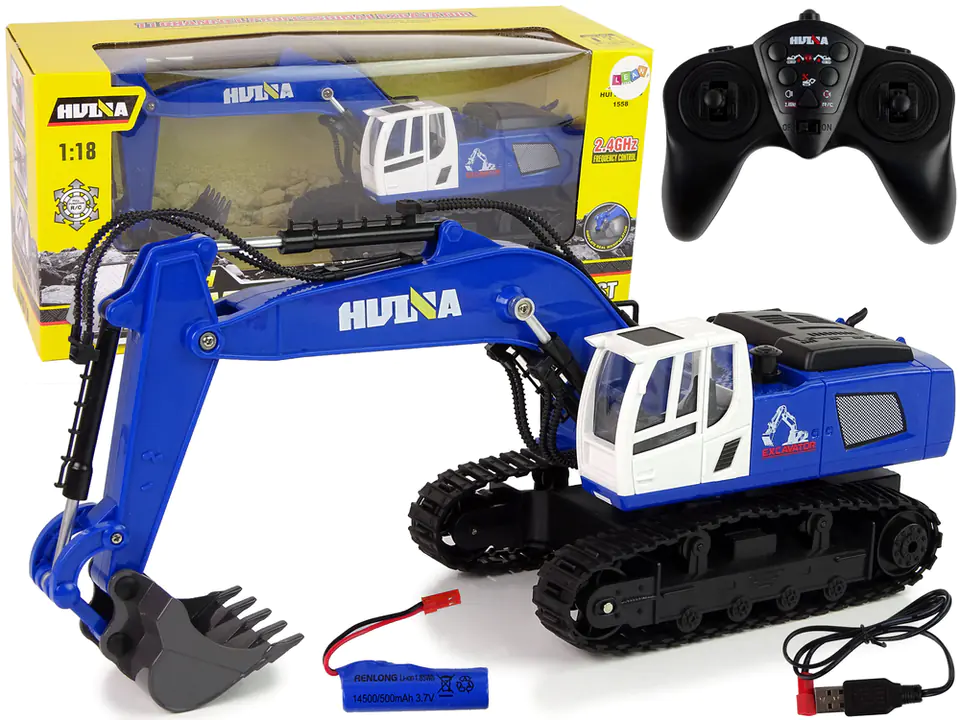 ⁨Crawler Excavator Pilot R/C Remote Controlled Metal Elements Blue⁩ at Wasserman.eu