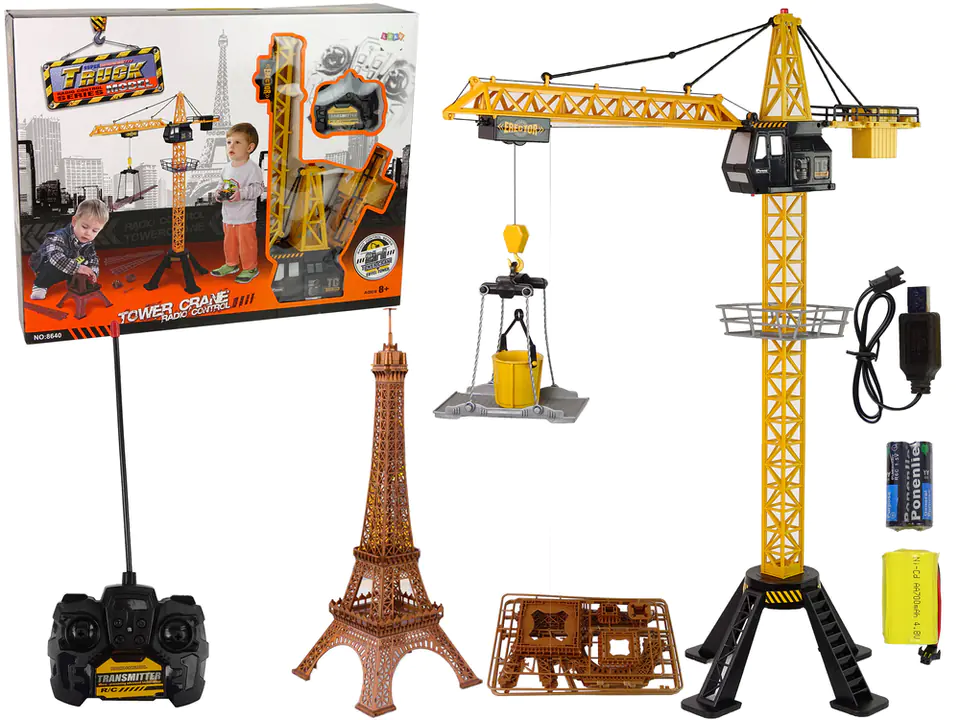 ⁨High Crane Construction Crane 90cm Pilot R/C Eiffel Tower⁩ at Wasserman.eu