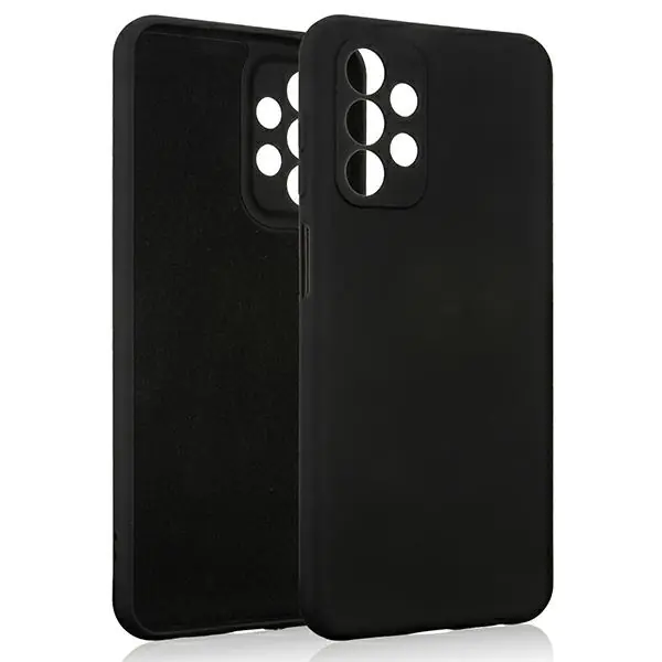 ⁨Beline Etui Silicone Samsung A23 5G A236 czarny/black⁩ w sklepie Wasserman.eu