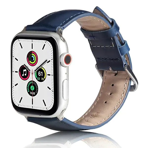 ⁨Beline Apple Watch Leather 42/44/45/49mm Blue /blue⁩ at Wasserman.eu