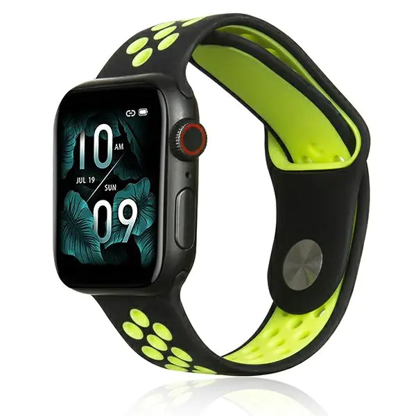 ⁨Beline pasek Apple Watch Sport Silicone 42/44/45/49mm czarno-limonkowy black/lime⁩ w sklepie Wasserman.eu