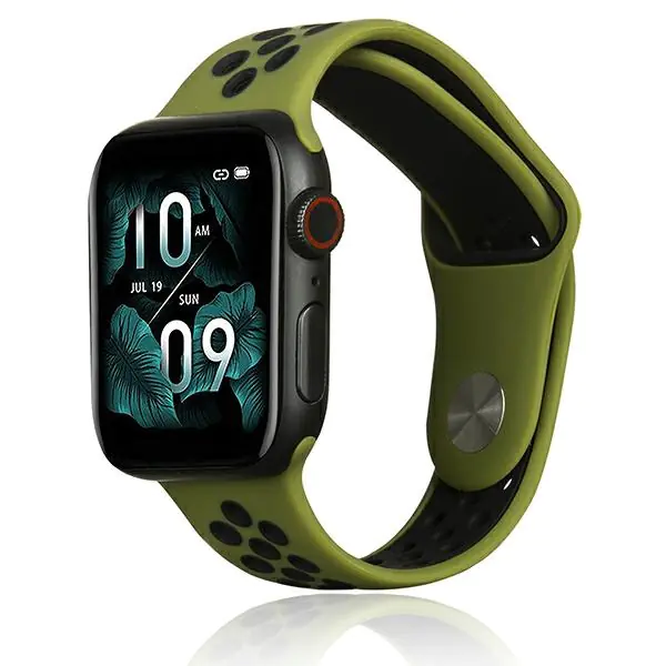 ⁨Beline pasek Apple Watch Sport Silicone 42/44/45/49mm zielono-czarny green/black⁩ w sklepie Wasserman.eu