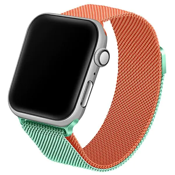 ⁨Beline pasek Apple Watch Steel 42/44/45/49mm zielono-pomarańczowy green/orange⁩ w sklepie Wasserman.eu