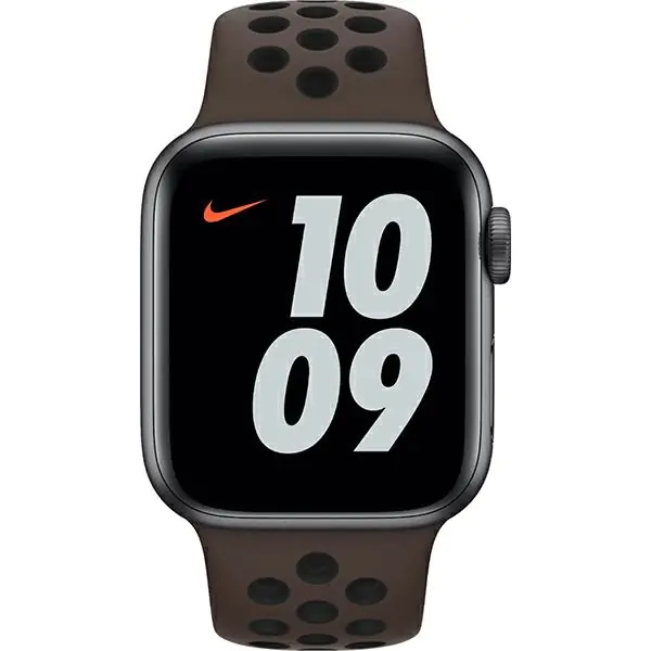 ⁨Pasek Apple Watch MJ6J3AM/A 38/40/41mm Nike Sport Brand brązowo-czarny/ironstone-black⁩ w sklepie Wasserman.eu