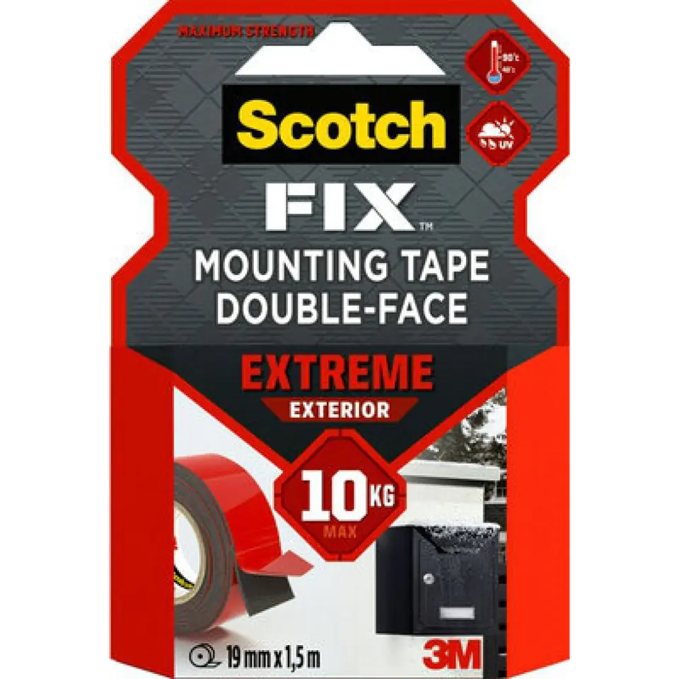 ⁨19mmx1.5m Extreme Mounting Tape SCOTCH 4046719732241 3M⁩ at Wasserman.eu