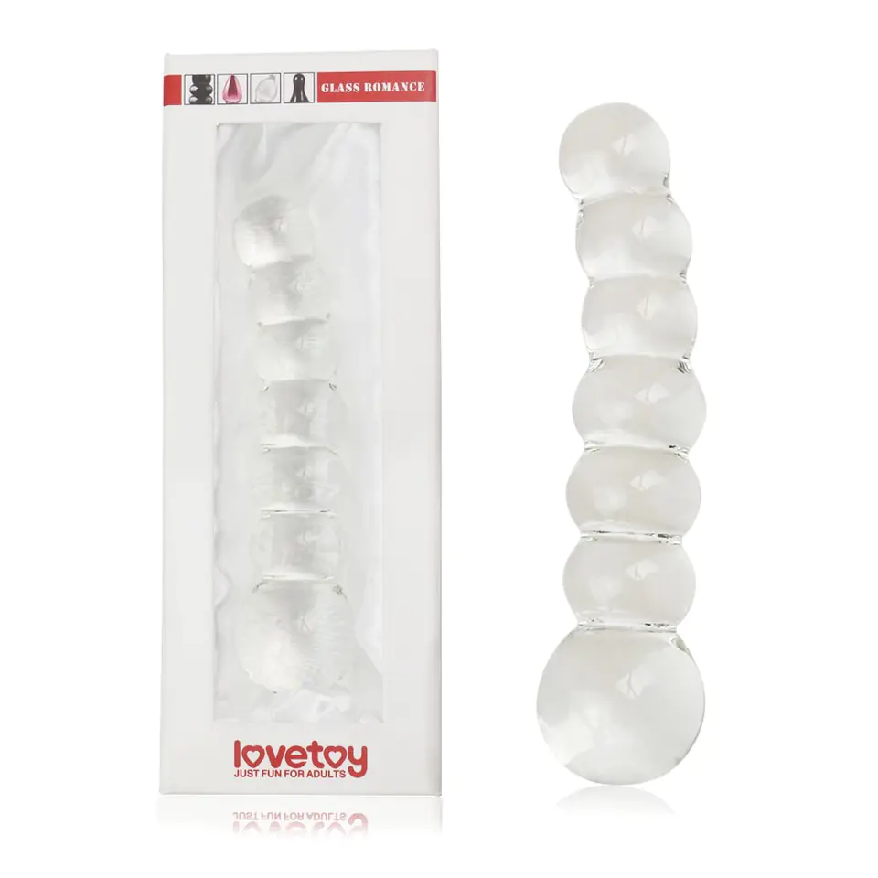 ⁨DILDO 6.8" GLASS ROMANCE PRZEZROCZYSTY⁩ w sklepie Wasserman.eu
