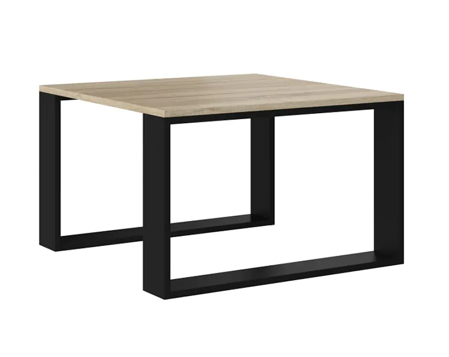 ⁨MODERN MINI table 67x67x40 cm Sonoma oak/Black⁩ at Wasserman.eu