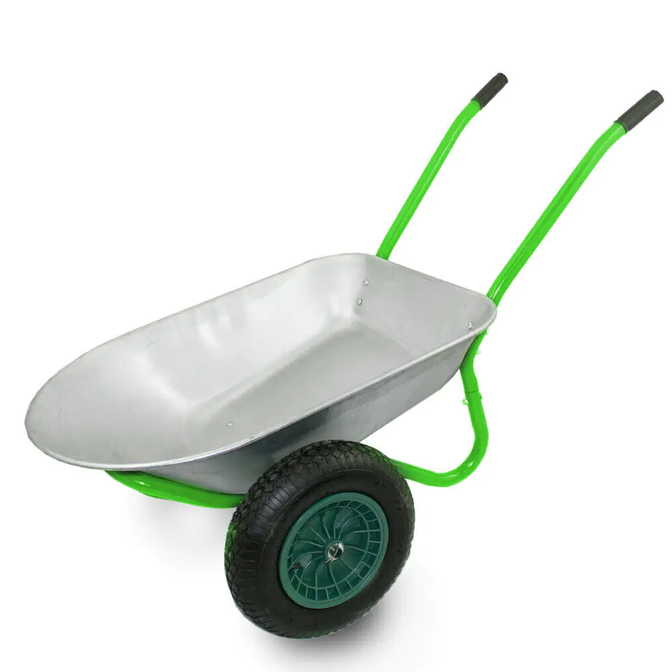 ⁨Two-Wheel Garden Cart Garden Wheelbarrow 100L Strong Light Green⁩ at Wasserman.eu