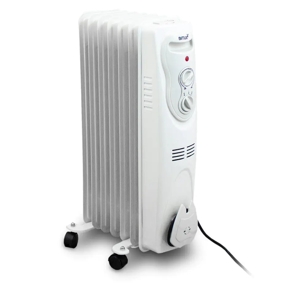 ⁨Electric oil heater 1500W white 7 ribbed L BITUXX⁩ at Wasserman.eu