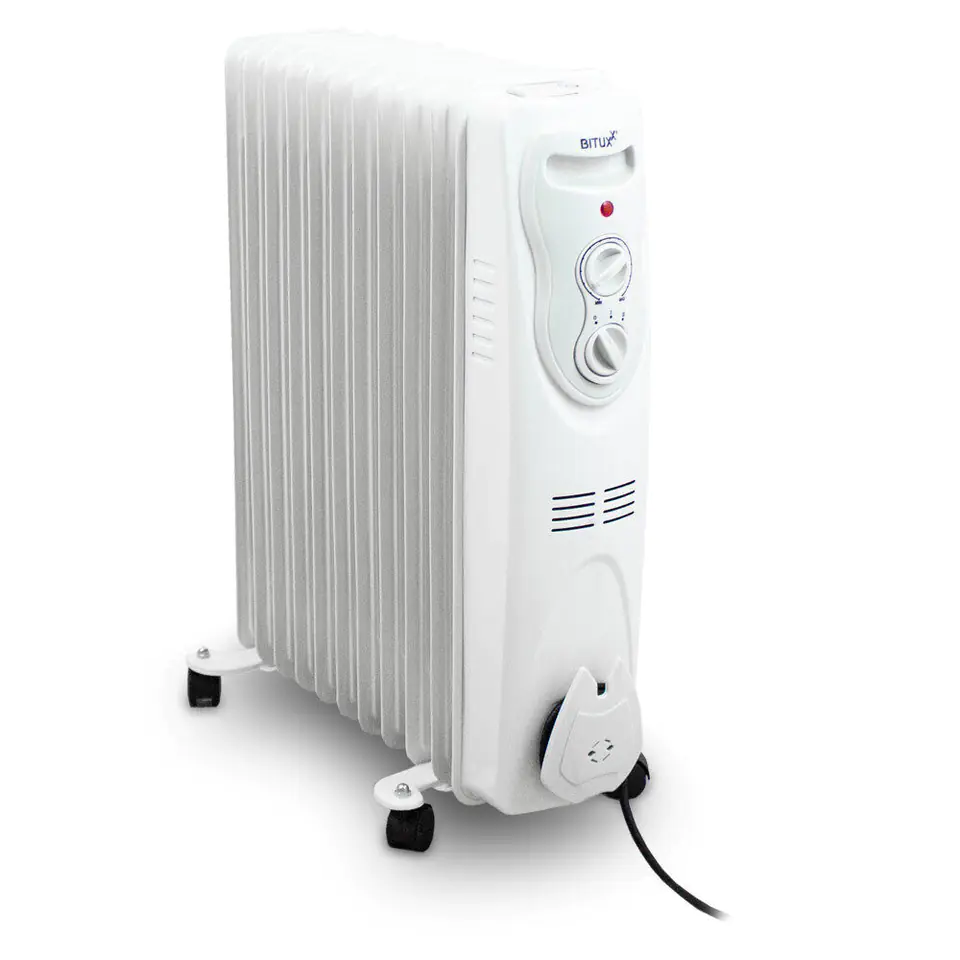 ⁨Electric oil heater 2500W White 11 ribbed XXL BITUXX⁩ at Wasserman.eu