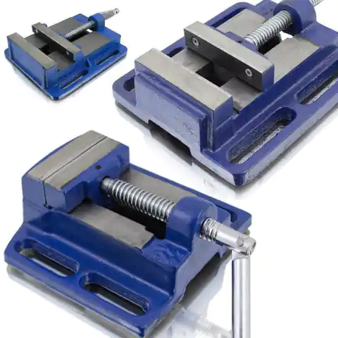 ⁨ROBUST MACHINE VICE WITH HARDENED STEEL JAWS 125 MM⁩ at Wasserman.eu