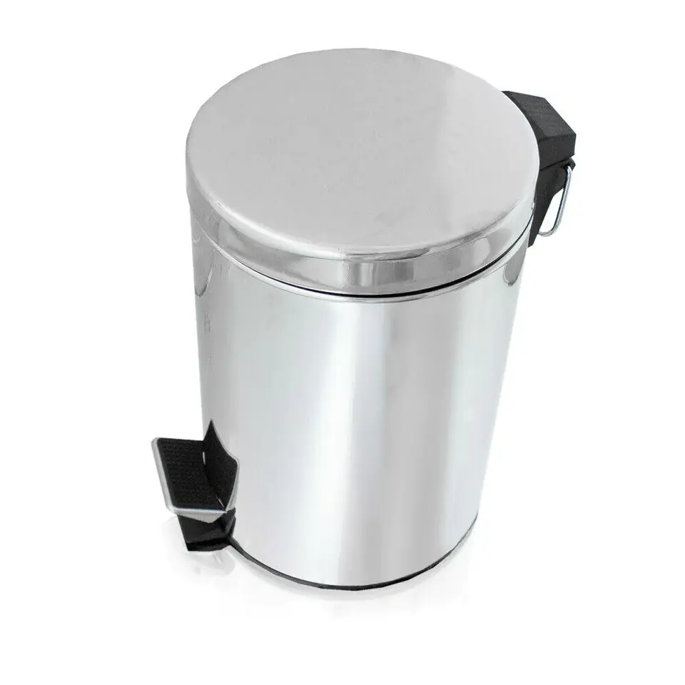 ⁨TRASH CIN 3L KITCHEN BATHROOM SMALL STAINLESS STEEL WITH BUCKET⁩ at Wasserman.eu