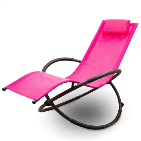 ⁨Garden lounger lounge rocker for terrace pink super light⁩ at Wasserman.eu