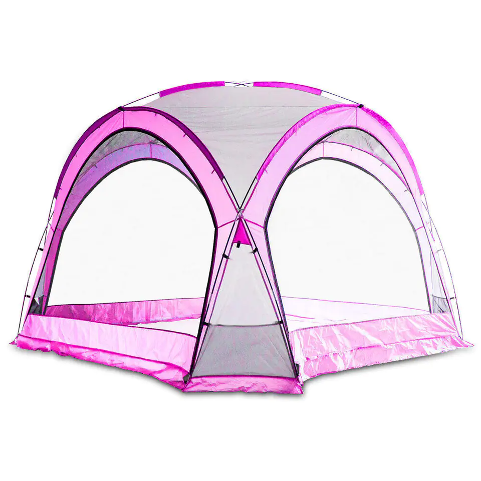 ⁨Garden pavilion 3,5x3,5m pink Mosquito nets 4 walls large garden tent⁩ at Wasserman.eu