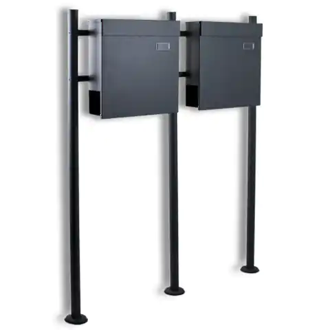 ⁨Double Mailbox for Letters, Newspapers, Freestanding Outdoors⁩ at Wasserman.eu