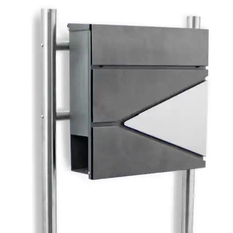 ⁨Letterbox on a stand with a newspaper holder, strong, resistant to legs⁩ at Wasserman.eu