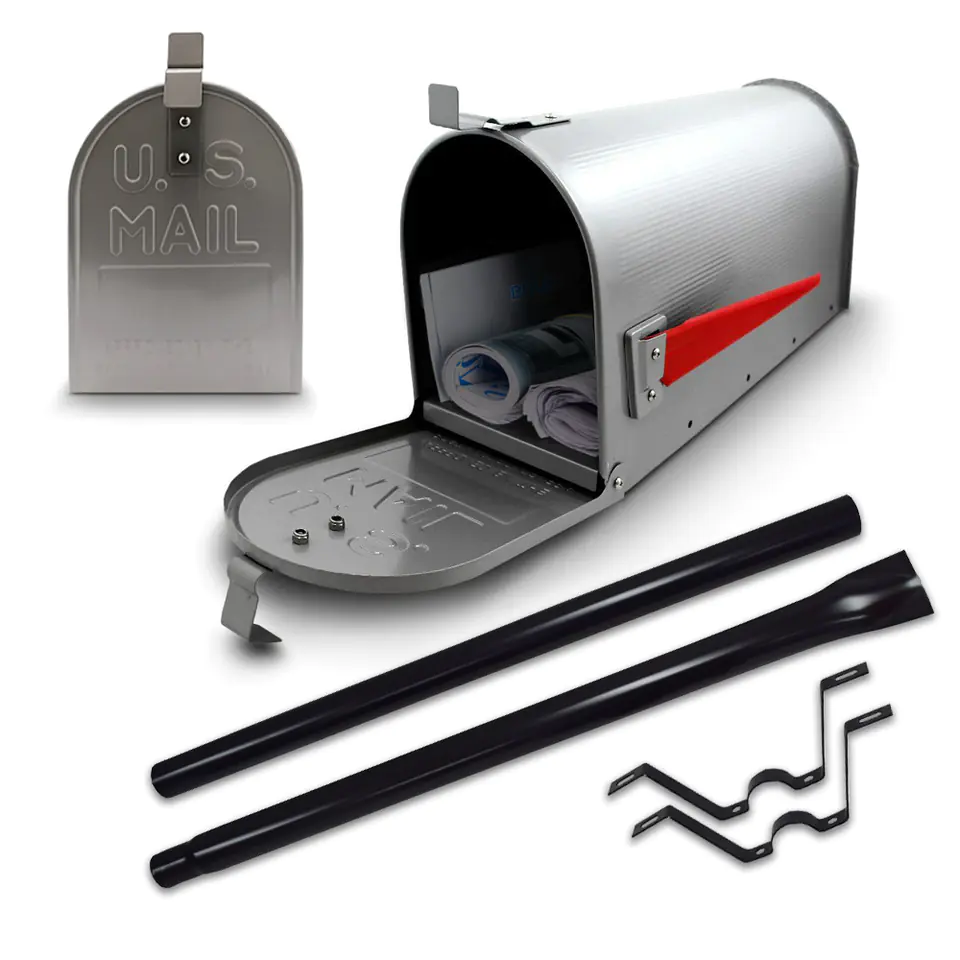 ⁨American letter mailbox + black stylish bar⁩ at Wasserman.eu