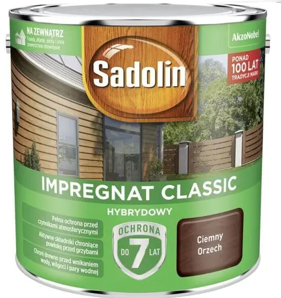 ⁨SADOLIN IMPREGNAT CLASSIC HYBRYDOWY 7 LAT ORZECH CIEMNY 2.5L⁩ w sklepie Wasserman.eu